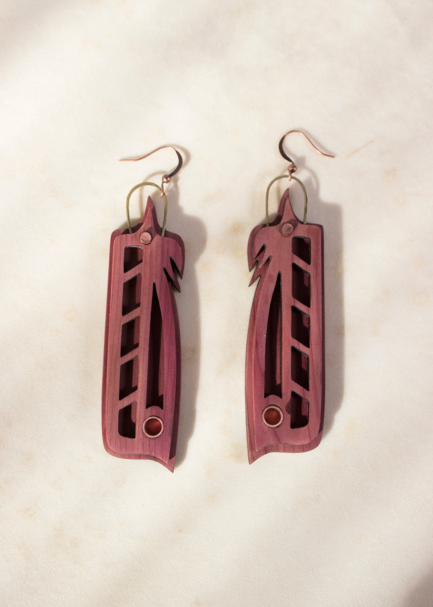 Eagle feather store earrings