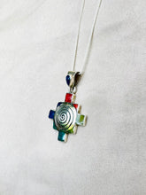 Load image into Gallery viewer, Silver Chakana Pendant - Spiral