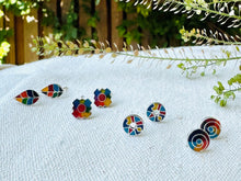 Load image into Gallery viewer, Mini Multicolor Silver Studs - NEW