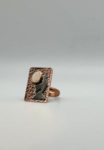 Opal Copper Ring -Llama