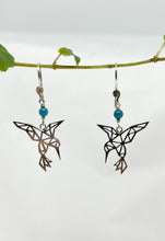 Load image into Gallery viewer, Hummingbird Silver Earrings &amp; Pendant