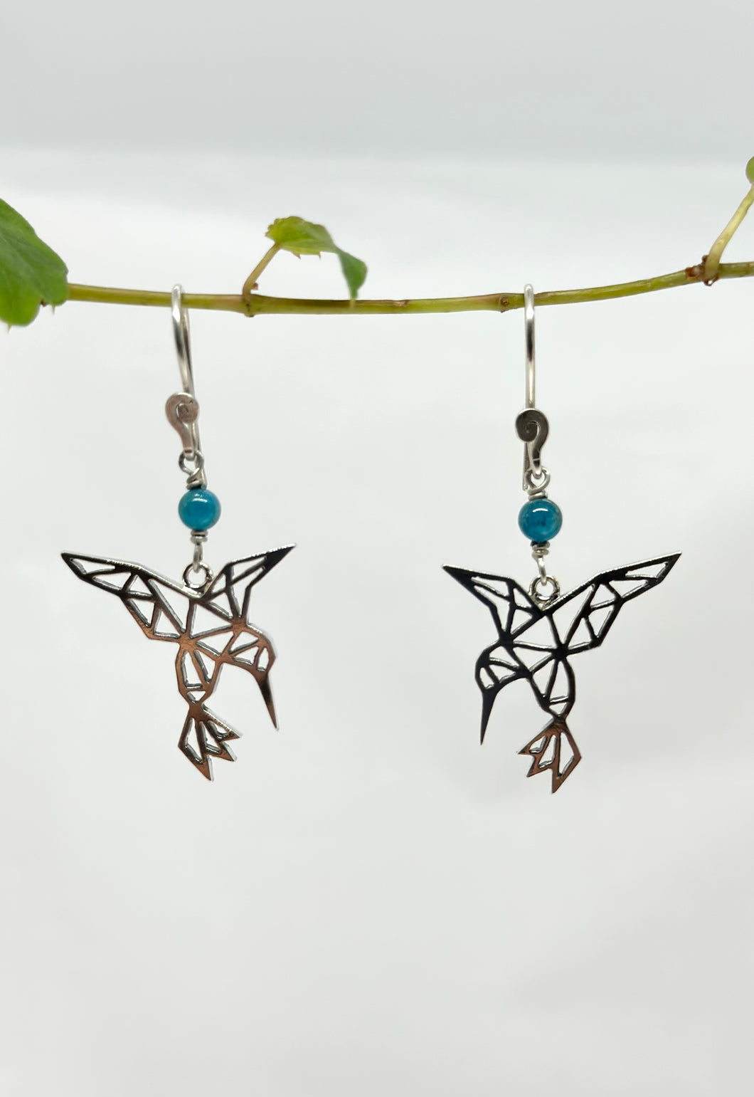 Hummingbird Silver Earrings & Pendant