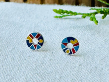 Load image into Gallery viewer, Mini Multicolor Silver Studs - NEW