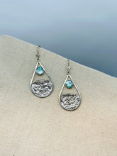 Load image into Gallery viewer, Waterdrop Silver &amp; Turquoise Earrings