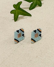 Load image into Gallery viewer, Little Shiny Wolf Mini Studs - Chevron &amp; Print