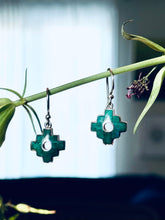 Load image into Gallery viewer, Chrysocolla Chakana Earrings