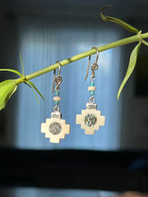 Load image into Gallery viewer, Chakana Earrings *Abalone &amp; Silver