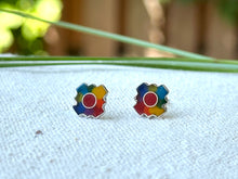 Load image into Gallery viewer, Mini Multicolor Silver Studs - NEW