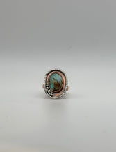 Load image into Gallery viewer, Kawsay Turquoise Copper &amp; Silver Ring