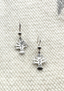 Nazca Silver Earrings - Tree