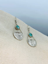 Load image into Gallery viewer, Waterdrop Silver &amp; Turquoise Earrings