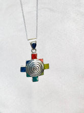 Load image into Gallery viewer, Silver Chakana Pendant - Spiral