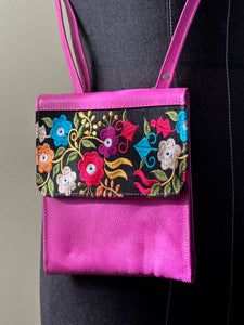Floral Every day Purse - Genuine Leather-  * various colors