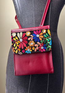 Floral Every day Purse - Genuine Leather-  * various colors