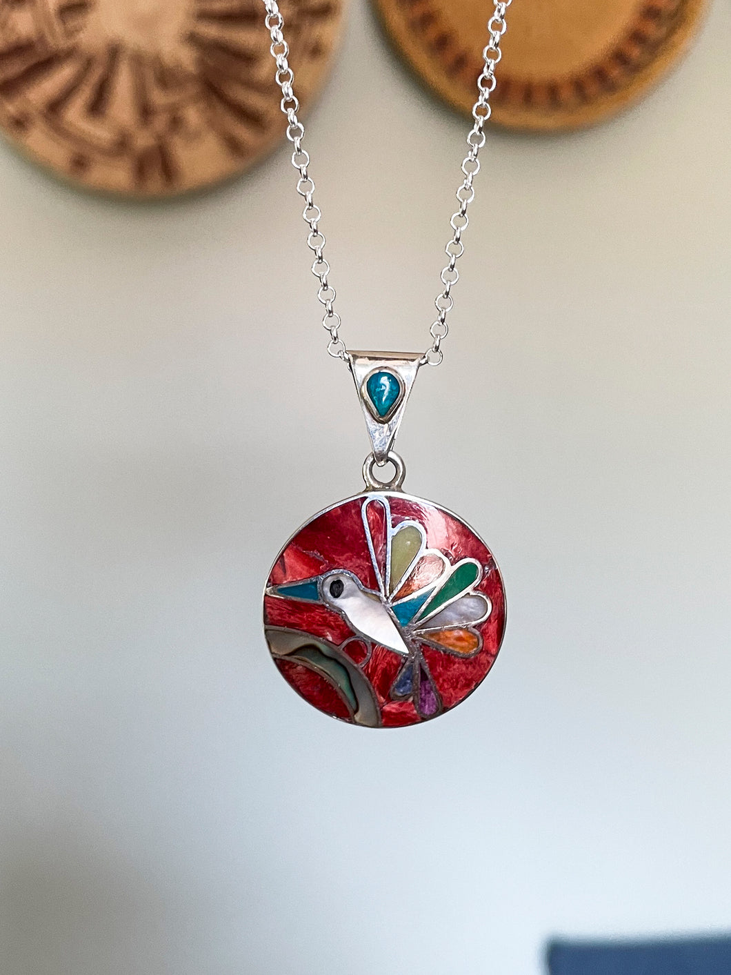 Hummingbird Silver Pendant * Medallion
