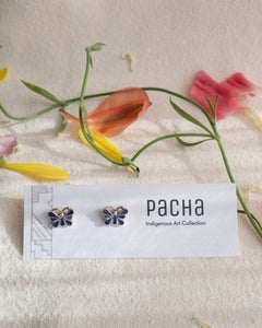 Mini Butterfly Silver Studs