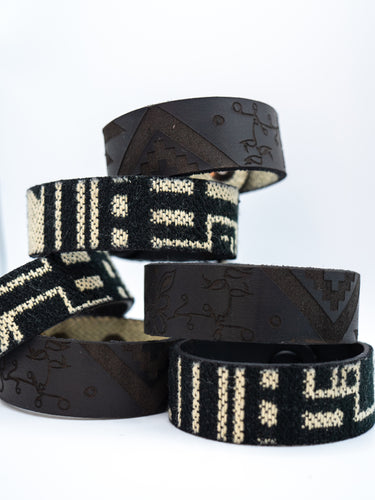 Yana Manta Embossed Leather Bracelets