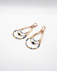 Triple Hoop Quill Earrings