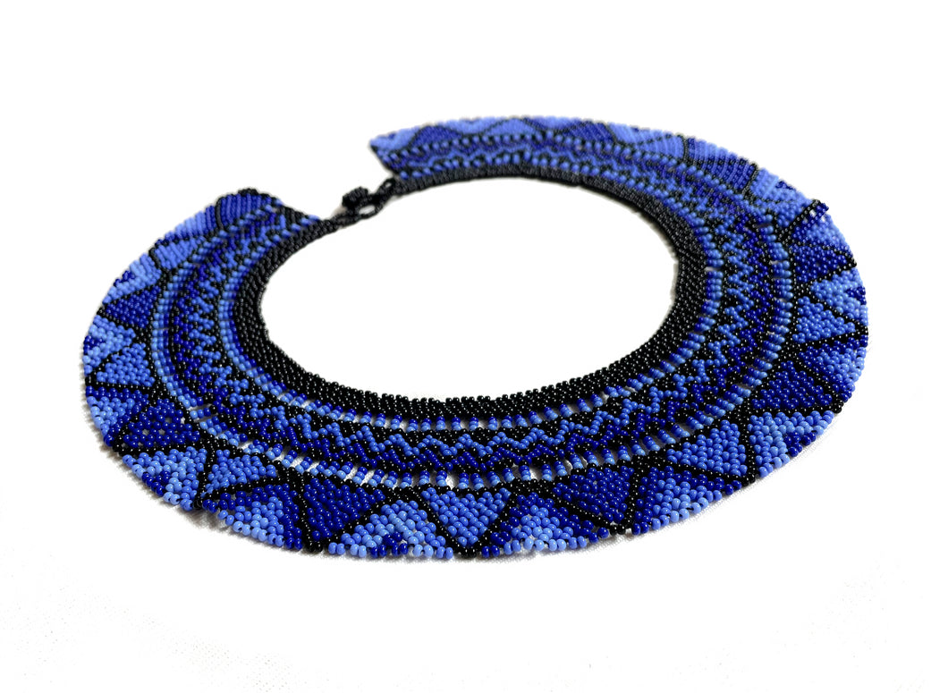 Blue Zig Zag Necklace