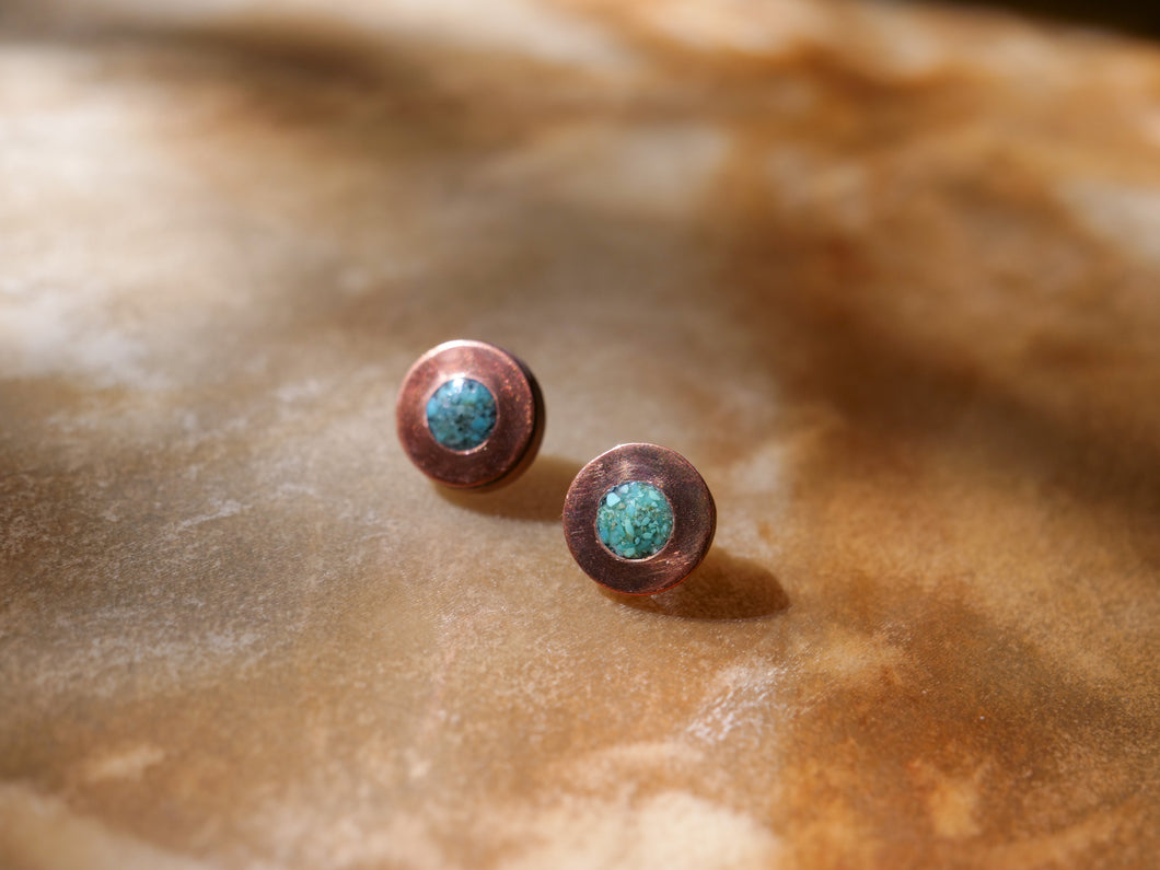 Turquoise Copper Studs