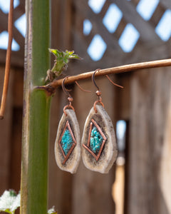 Copper Diamond Earrings