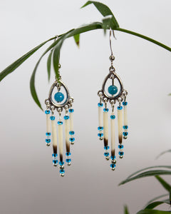 Dangles - Porcupine Quill Earrings - Apatite