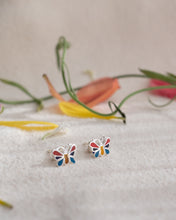 Load image into Gallery viewer, Mini Butterfly Silver Studs