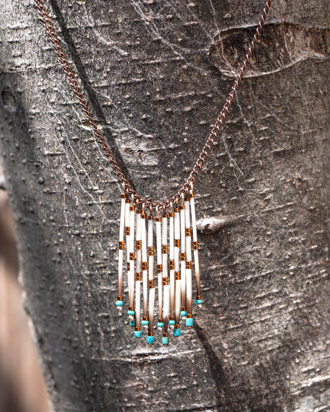 Turquoise & Quill Necklace